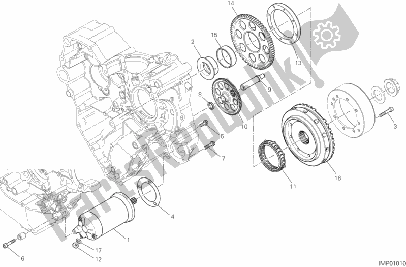 All parts for the Electric Starting And Ignition of the Ducati Diavel Xdiavel USA 1260 2017